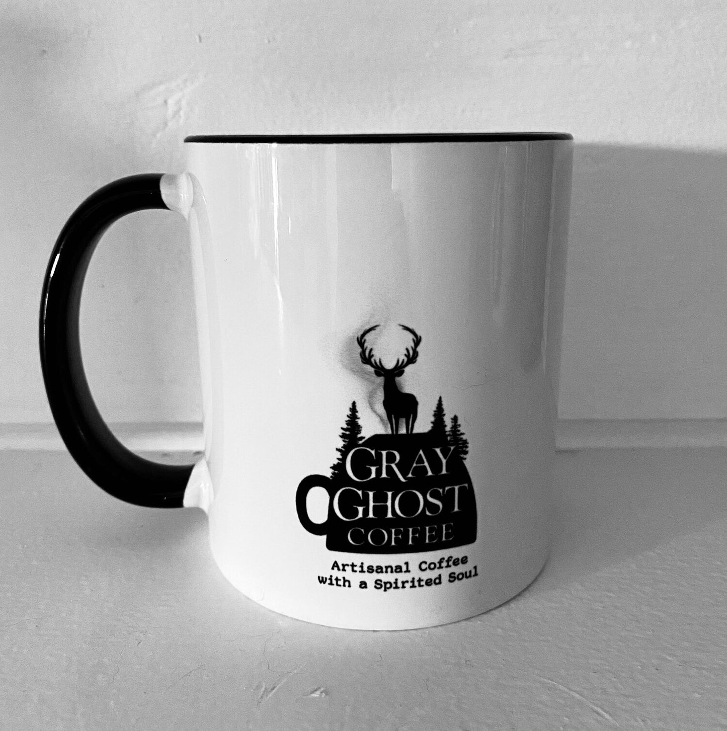 Gray Ghost Dark Coffee Mug