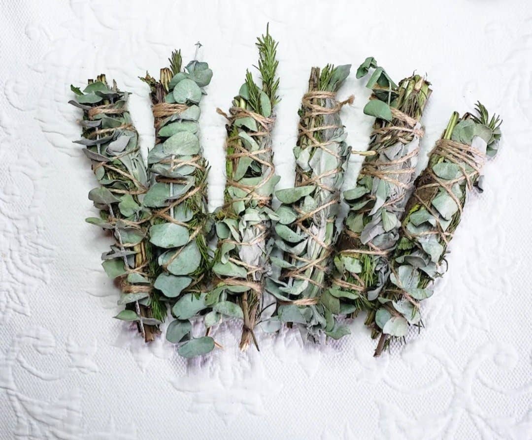 Eucalyptus, Mint, Rosemary & Sage Smudge Stick