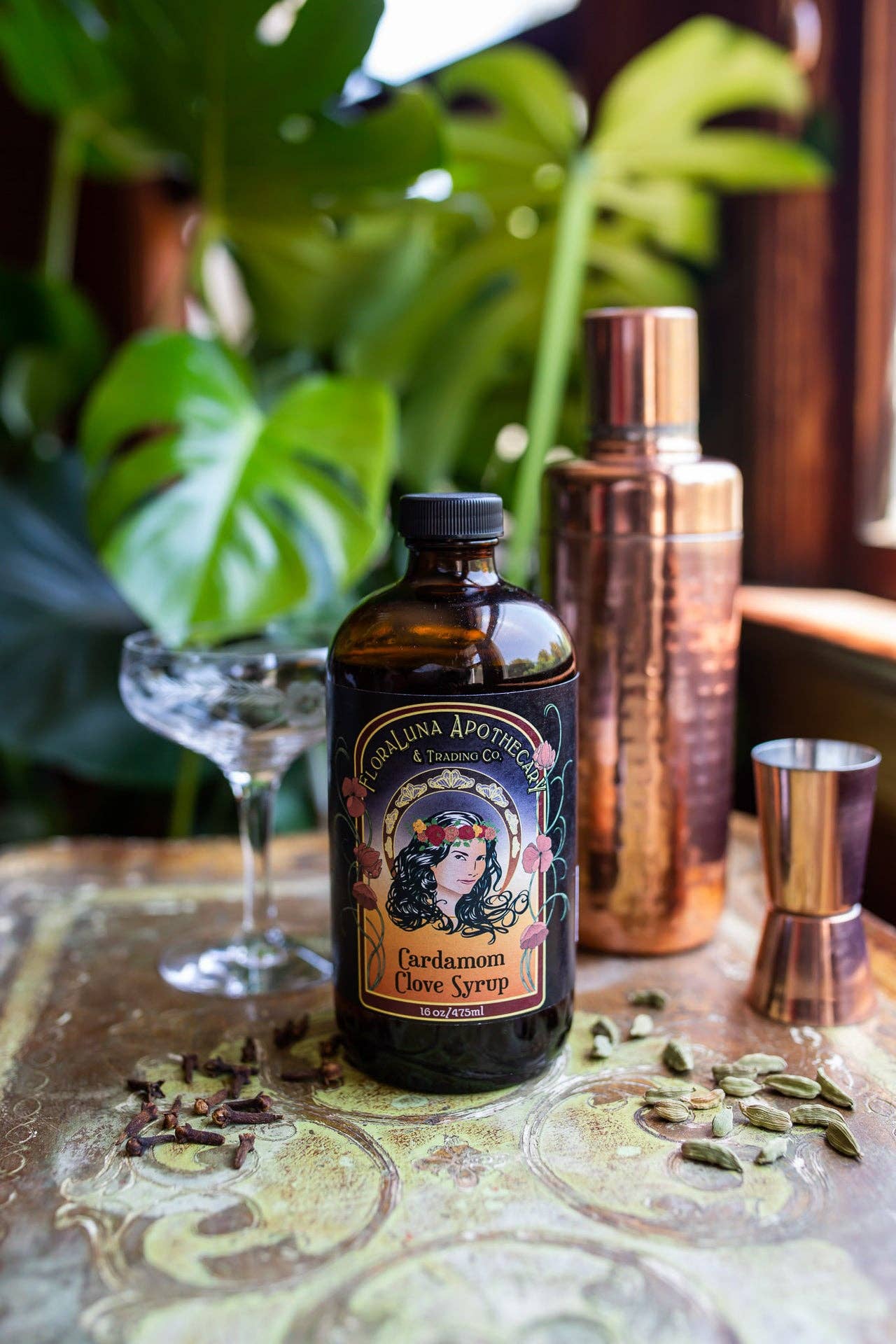 Cardamom Clove Cocktail and Botanical Soda Syrup